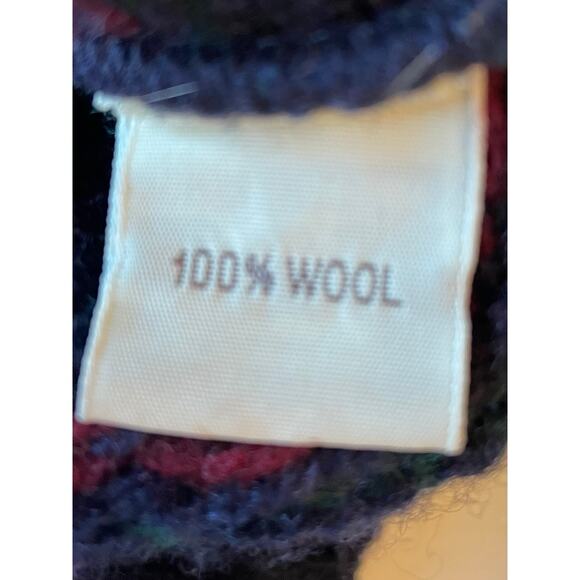 Vintage Nor’ easterly Tradition Scottish Wool Plaid Cardigan Sweater Sz XL - Picture 8 of 11